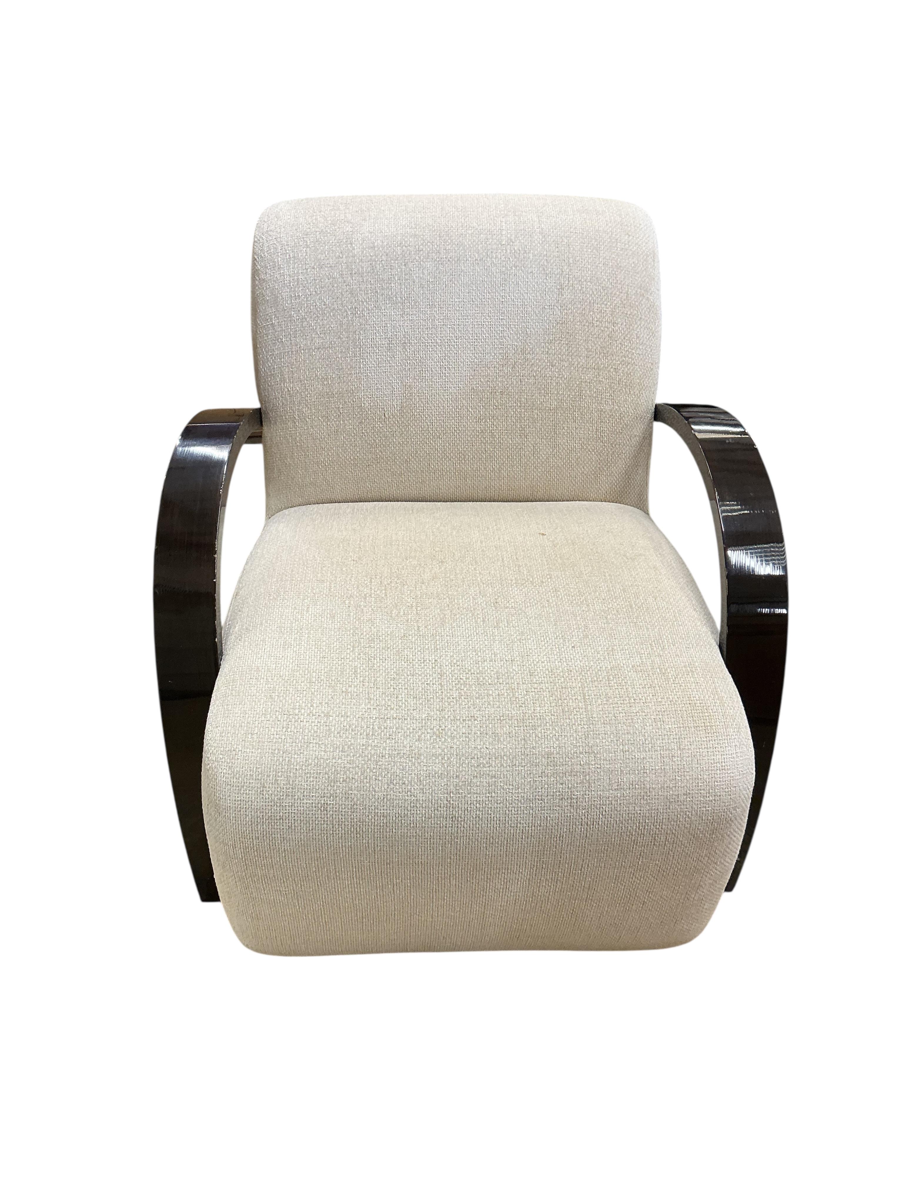 A pair of contemporary J. Robert Scott Hampton Place lounge chairs, width 77cm, depth 84cm, height 84cm